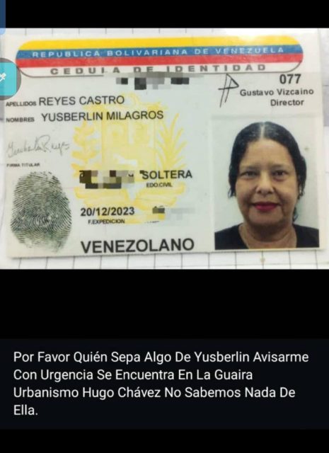 Yusberlin milagros reyes castro