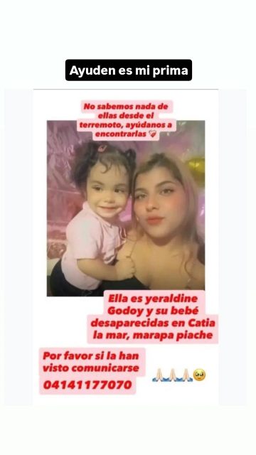 Geraldine Godoy y su bebe