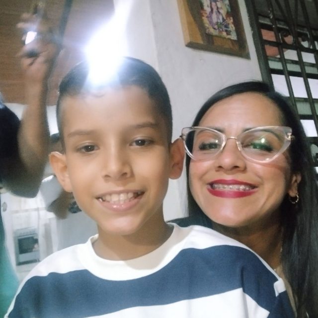 Kelly Bonano y su hijo Diego Alfonso Ramirez