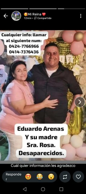 Eduardo arenas y rosa del carmen Ramírez de arenas
