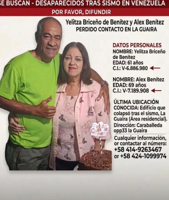 Yelitza Briceño y Alex Benítez