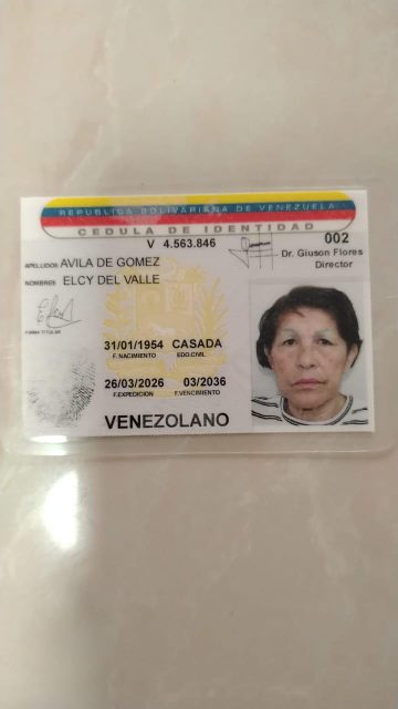 Elcy del valle Ávila de gomez