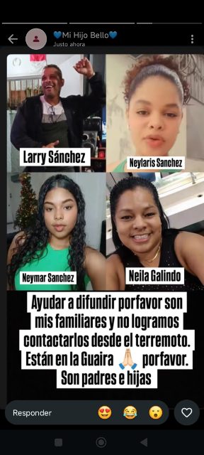 Larry Sánchez y familia