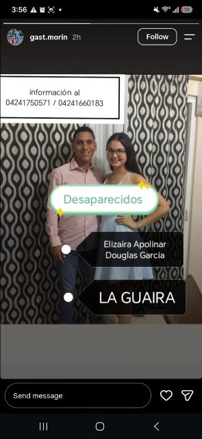 Elizaira Apolinar y Douglas García