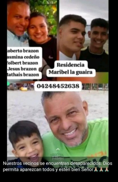 Roberto brazon, Yasmina cedeño, Yolbert brazon, Jesús brazon, Nathais brazon