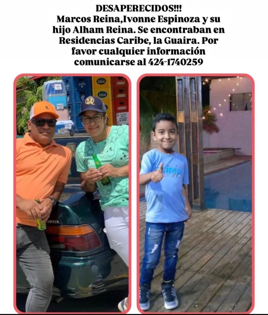 Marco Reina, Kathy Espinoza y Alham Reina