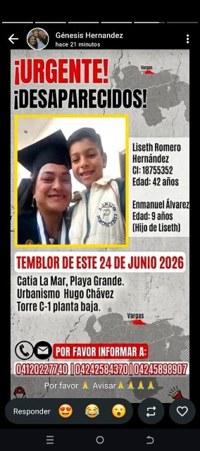Lisette Maylin Romero Hernández y El niño: Emmanuel Andres Alvarez Romero
