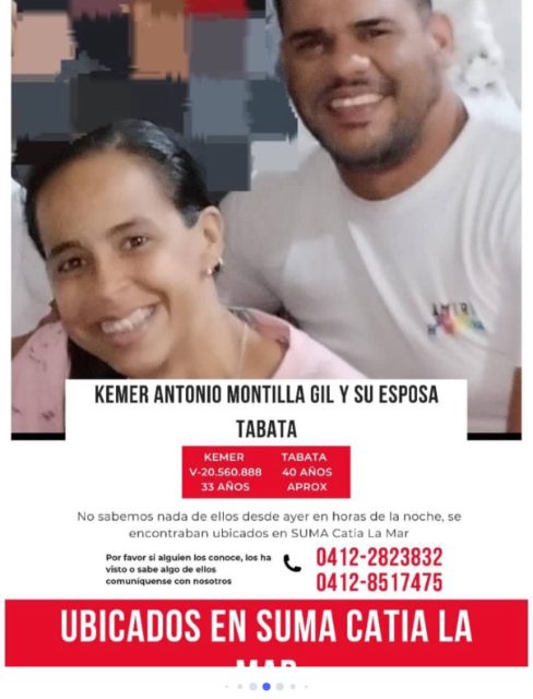 KEMER ANTONIO MONTILLA GIL Y SU ESPOSA TABATA
