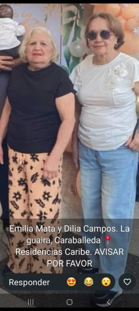 Emilia Mata y Dilia Campos