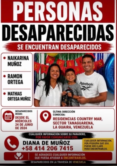 Ramón Ortega, Naikaryna Muñoz, Mathias Ortega Muñoz