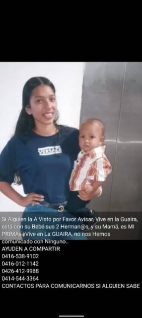 Jorgelis Adriana Arellano Rondón el niño Jadiel
