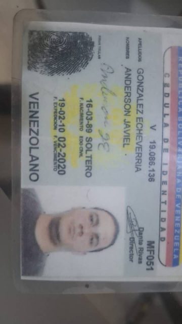 Anderson Javiel Gonzalez Echeverria