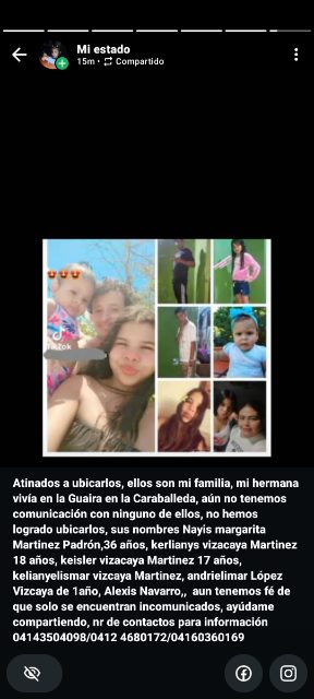 Nayis Margarita Padrón Martinez ,kerlianys Vizcaya Martinez,Keisler Vizcaya Martinez,Kelianyelismar Vizcaya Martinez,Andrielimar López Vizcaya, Alexis Navarro