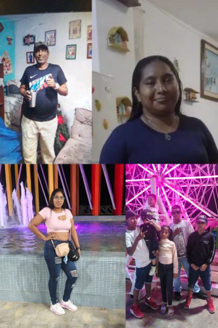 María Bermudez y su familia