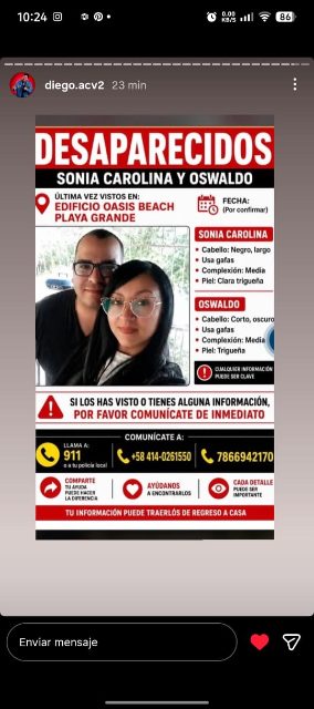 Oswaldo Villamiza y carolina ortega