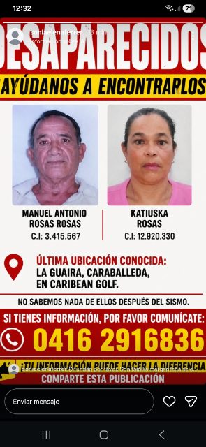 Katiusca rosas y Manuel antonio rosa