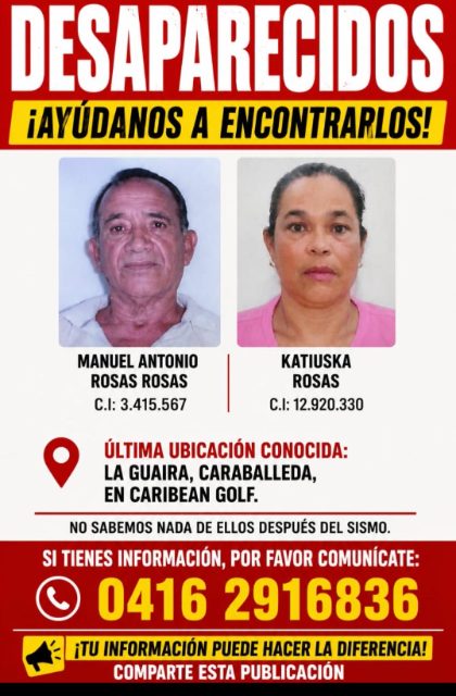 Katiuska Rosas y Manuel Antonio Rosas Rosas