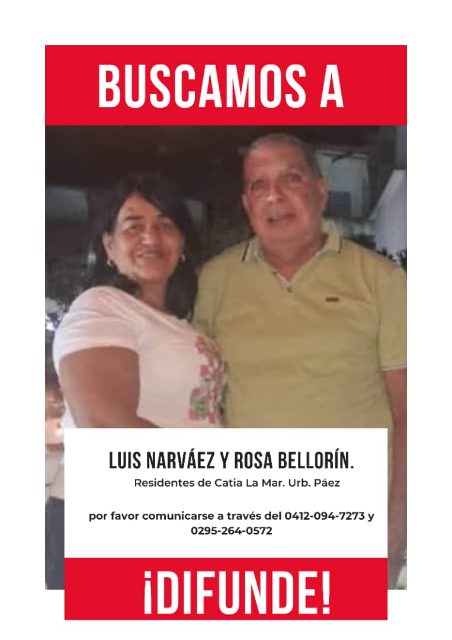 LUIS NARVÁEZ Y ROSA BELLORÍN.