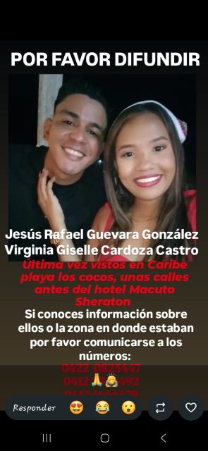 Virginia Gisele cardoza castro y Jesús Rafael Guevara González