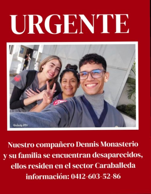 Dennis Monasterio y su familia.