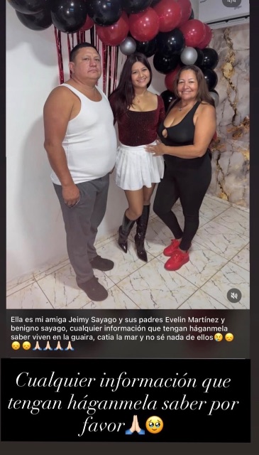Jeimy Sayago,Evelyn Martínez,Benigno Sayago