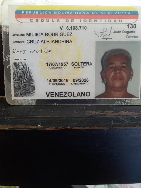 Cruz Alejandrina Mujica Rodríguez