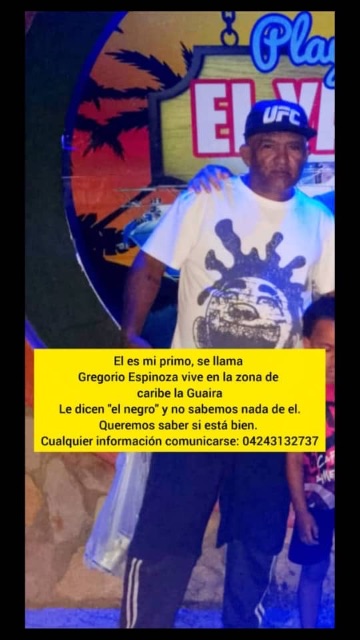 gregorio espinoza,responde x el negro