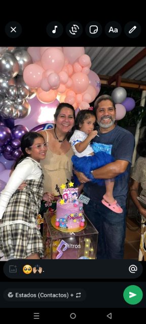 Muriel Gallo, Gustavo Pérez, Paula Fernández, emma Pérez, Fiorella Pérez, Domingo y Marlene Gallo