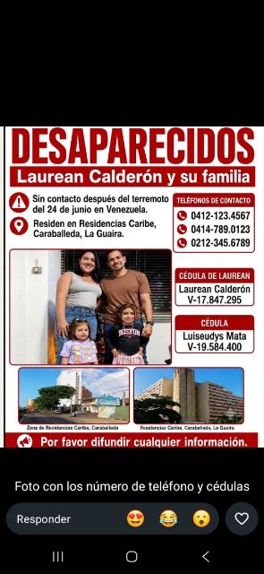 Laurean Calderón y su familia