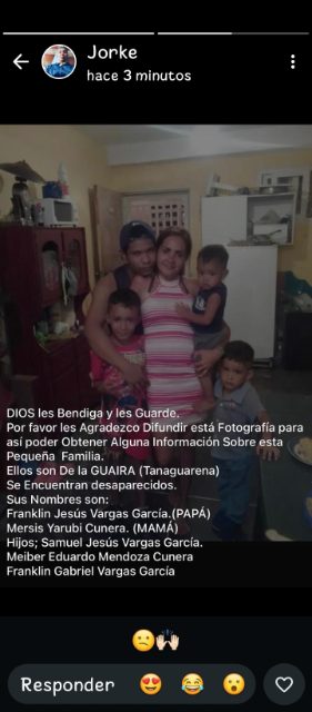 Franklin Alfonso y su familia