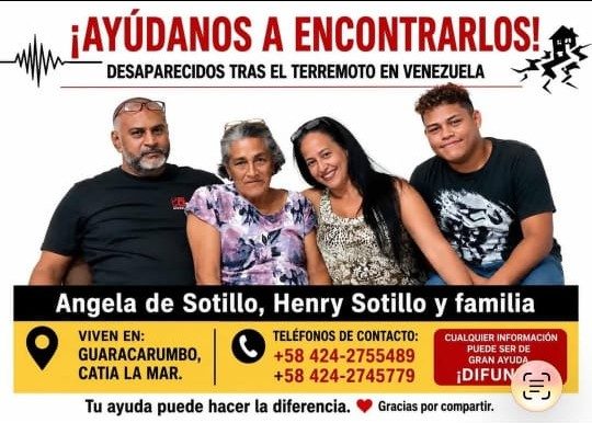 Angela de Sotillo, Henry Sotillo y familia