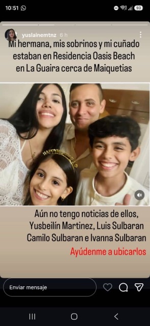 Yusbeilin Martinez, Luis Sulbaran, Camilo Sulbaran, Ivanna Sulbaran