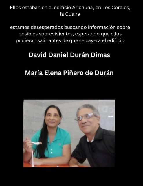 María Elena Piñero de Duran CI: 6886449 David Daniel Duran Dimas Ci 6201193
