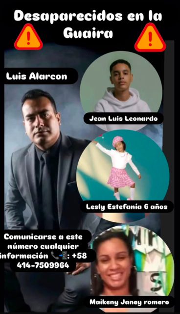 Luis Alarcón y familia