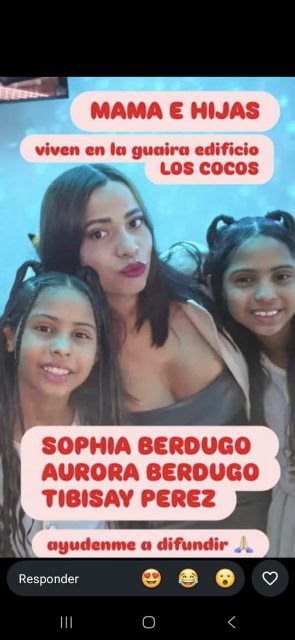 Sophia Berdugo, Aurora Berdugo, Tibisay Pérez