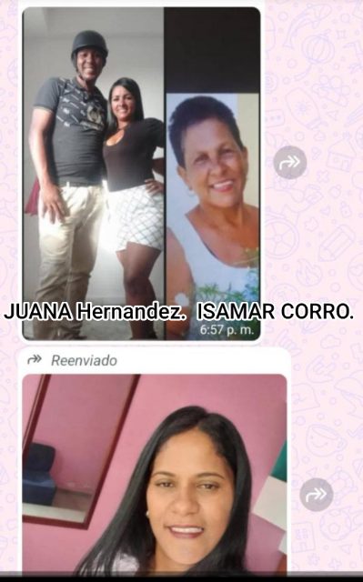 Juana Hernández y Isamar corro