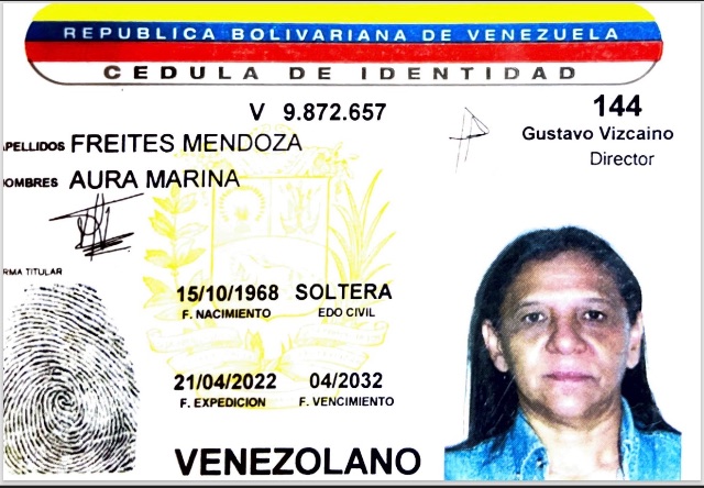 AURA MARINA FREITES MENDOZA