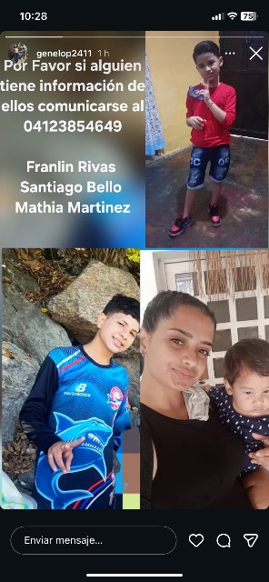 Franlin Rivas y sus hijos