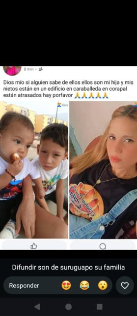 Aurelis Chirinos y sus hijos