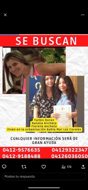 Yurbis Durán; Natalia Ancheta; Fiorella Ancheta