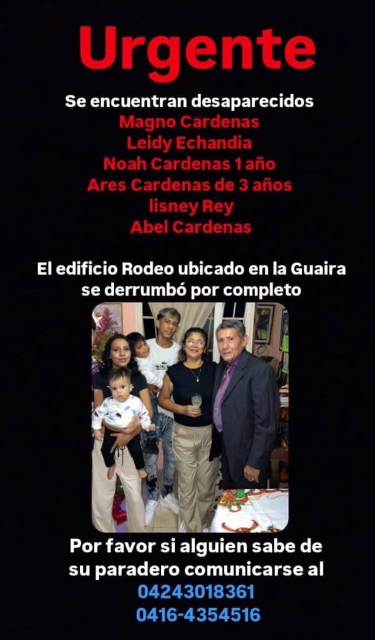 Magno Cardenas , Leidy Echandia, Abel Cardenas, Lisney Camargo, Noah Cardenas, Ares Cardenas