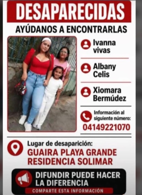 Ivanna vivas, Albany Celis, Xiomara bermudez