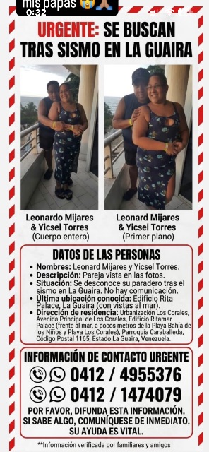 Leonard Mijares y yicsel torres