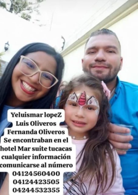 Luis Oliveros y familia