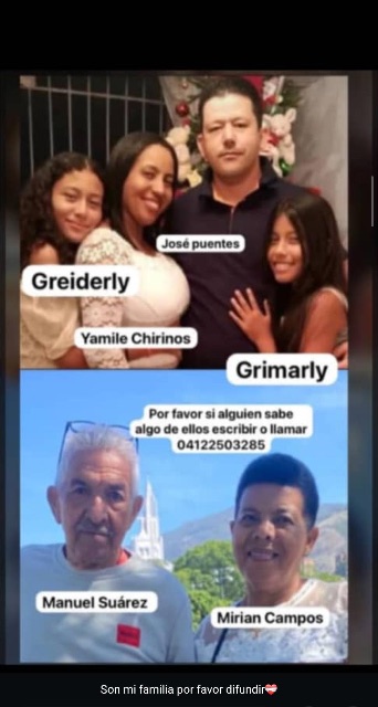 Jose puentes, greiderly, grimarly, yamile chirinos, Manuel Suárez , Mirian campos