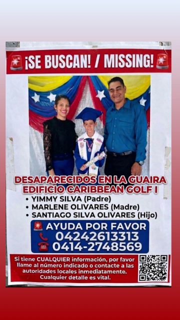MARLENE OLIVARES, YIMMY SILVA Y SU HIJO SANTIAGO SILVA