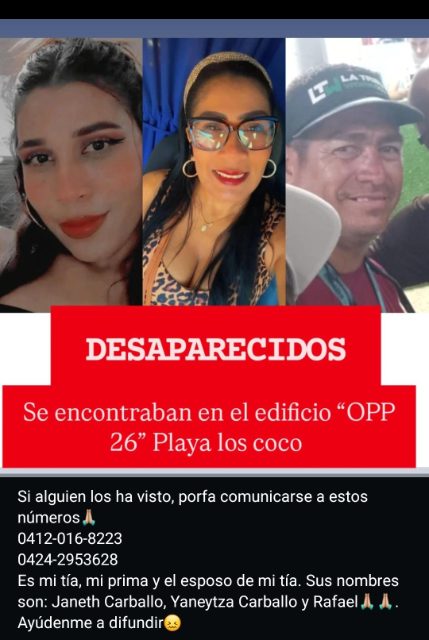 Janeth Carballo, Yaneytza Carballo y Rafael