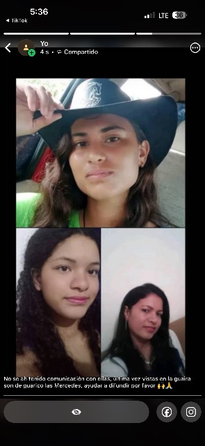 Camila Rodríguez, Yasmín Rodríguez y Yasmín Carvajal