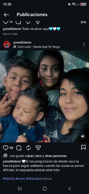 Yoneilis leon y sus hijos (Ashley, Jhoel y Jhonn)