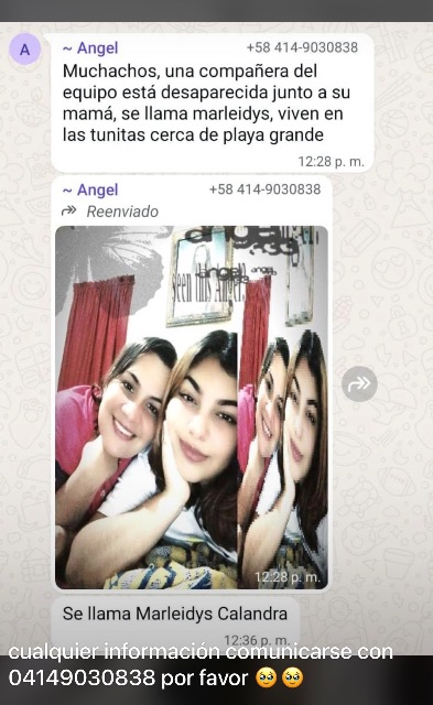 Marleidys Calandra y su mamá